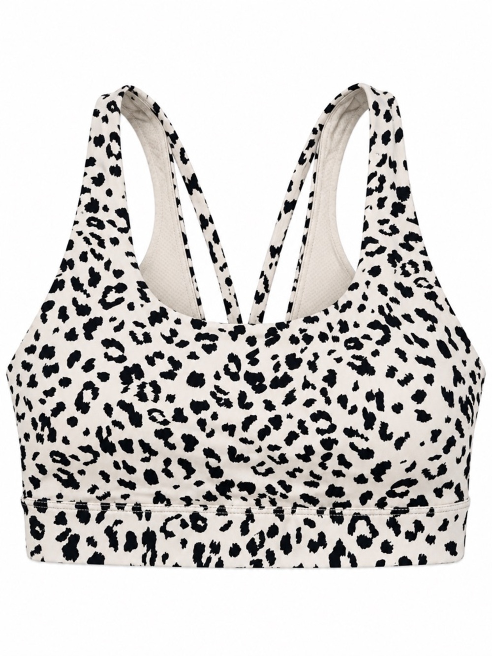 NWOT - Athleta Exhale Printed Bra D-DD+ Leopard Sports Bra | Size XXS